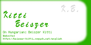 kitti beiszer business card